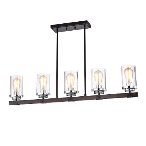 WAREHOUSE OF TIFFANY'S HM147/5 Henlu 3.94 in. 5-Light Indoor Chrome Finish Chandelier with Light Kit WAREHOUSE OF TIFFANY'S HM147/5 Henlu 3.94 in. 5-Light Indoor Chrome Finish Chandelier with Light Kit