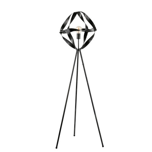 WAREHOUSE OF TIFFANY'S F-171274 Maloke 28.7 in. 1-Light Indoor Black Finish Floor Lamp with Light Kit