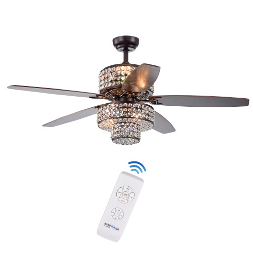 WAREHOUSE OF TIFFANY'S CFL-8340REMO Tierna 52 in. 6-Light Indoor Bronze Finish Remote Controlled Ceiling Fan with Light Kit WAREHOUSE OF TIFFANY'S CFL-8340REMO Tierna 52 in. 6-Light Indoor Bronze Finish Remote Controlled Ceiling Fan with Light Kit