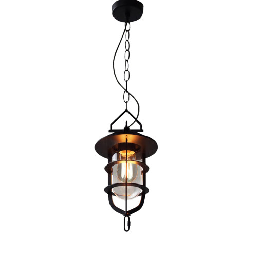 WAREHOUSE OF TIFFANY'S LD4019 Clarissa 10 in. 1-Light Indoor Black Finish Pendant Lamp with Light Kit