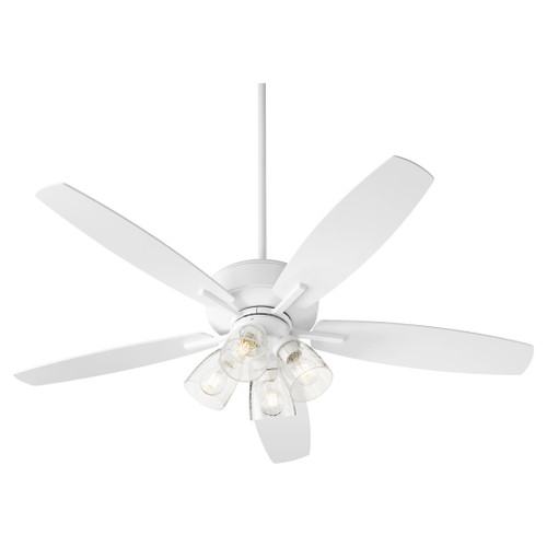 QUORUM INTERNATIONAL 7052-408 Breeze 4-Light Ceiling Fan, Studio White