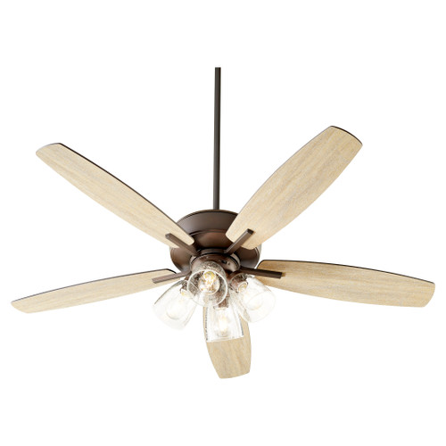 QUORUM INTERNATIONAL 7052-486 Breeze 4-Light Ceiling Fan, Oiled Bronze