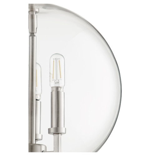 QUORUM INTERNATIONAL 873-3-65 3-Light Pendant Light, Satin Nickel