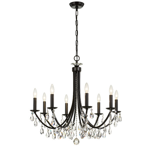 CRYSTORAMA 8828-VZ-CL-S Bridgehampton Crystal Bronze Chandelier