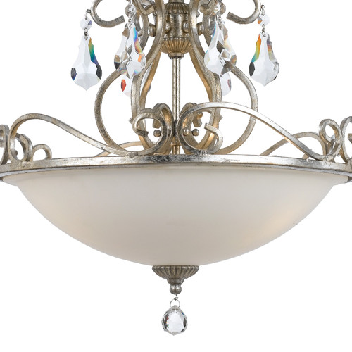 CRYSTORAMA 5010-OS-CL-S Ashton 3 Light Hand Cut Crystal Silver Ceiling Mount CRYSTORAMA 5010-OS-CL-S Ashton 3 Light Hand Cut Crystal Silver Ceiling Mount