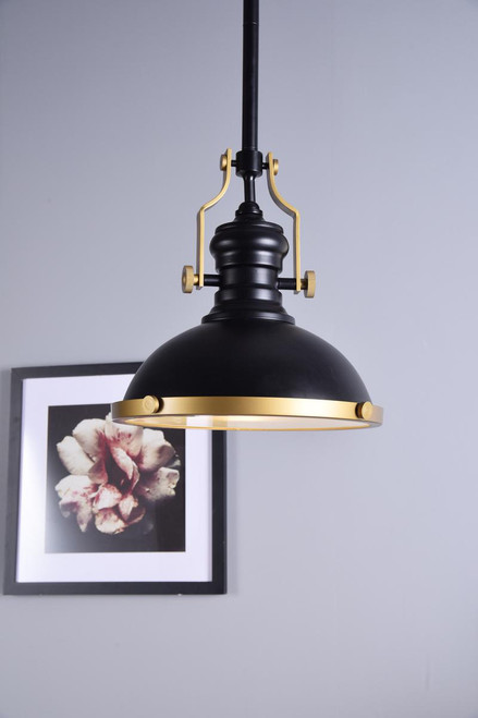 Living District LD5001D13BRB Eamon 1 Light matte black Pendant