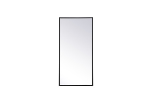 Elegant Decor MR41428BK Metal frame rectangle mirror 14x28 inch in black