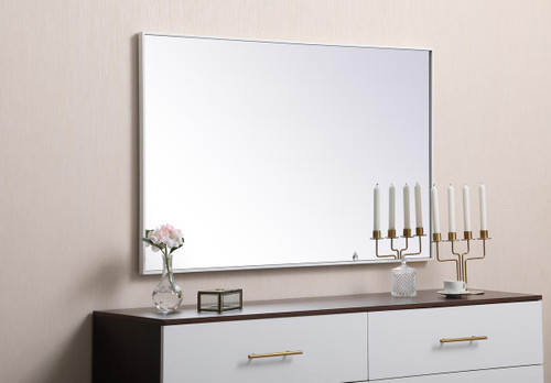 Elegant Decor MR43048WH Metal frame rectangle mirror 30 inch x 48 inch in White