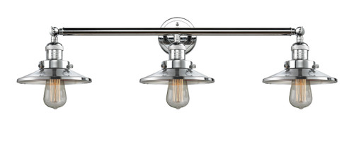 INNOVATIONS LIGHTING 205-PC-M7-LED Railroad 3 Light Bath Vanity Light, Polished Chrome