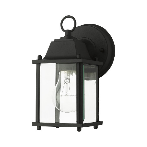 LIVEX LIGHTING 7506-14 Hamilton 1 Lt Textured Black  Outdoor Wall Lantern