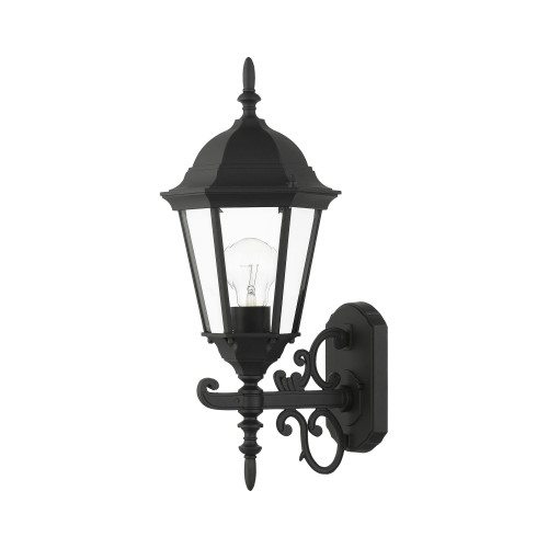 LIVEX LIGHTING 7556-14 Hamilton 1 Lt Textured Black Outdoor  Wall Lantern