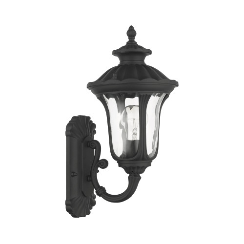 LIVEX LIGHTING 7850-14 Oxford 1 Lt Textured Black Outdoor Wall Lantern