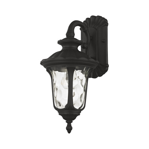 LIVEX LIGHTING 7851-14 Oxford 1 Lt Textured Black Outdoor Wall Lantern