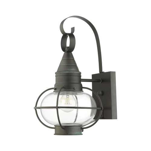 LIVEX LIGHTING 26901-61 Newburyport 1 Lt Charcoal Outdoor Wall Lantern