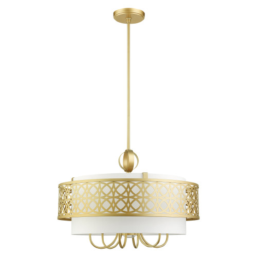 LIVEX LIGHTING 49866-33 Calinda 7 Lt Soft Gold Pendant Chandelier