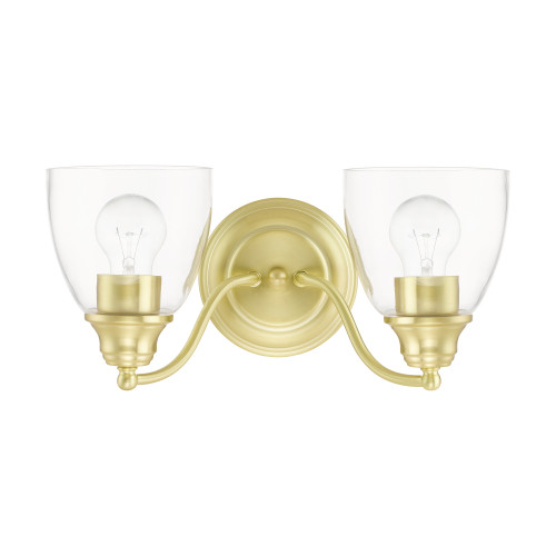 LIVEX LIGHTING 15132-12 Montgomery 2 Lt Satin Brass Vanity Sconce