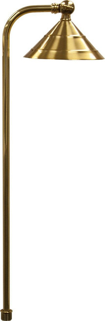 DABMAR LIGHTING LV-LED37-BS CAST BRASS PATH LIGHT 2.5w JC-LED 12V, Polished Brass