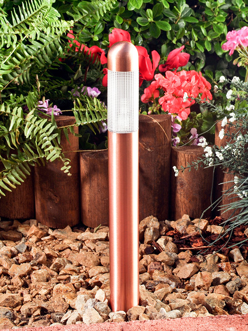 DABMAR LIGHTING LV-LED62-AMB-CP 14" MINI BOLLARD PRISMATIC LENS 3.0w AMBER JC-LED 12V, Copper