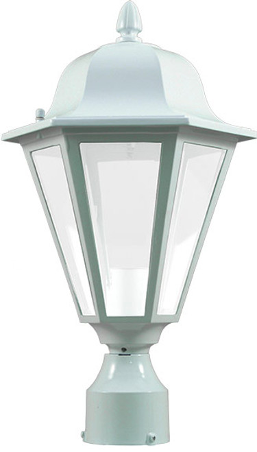DABMAR LIGHTING GM132S-LED9-W-FROST DANIELLA POST TOP FIXTURE W/ FROSTED GLASS LED 9W 85-265V, White