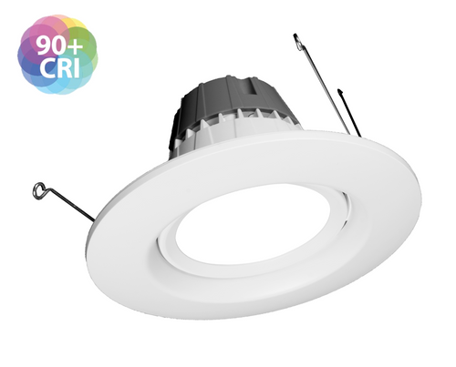 NICOR DCG621204KWH DCG Series 6 in. White Gimbal LED Recessed Downlight, 4000K
