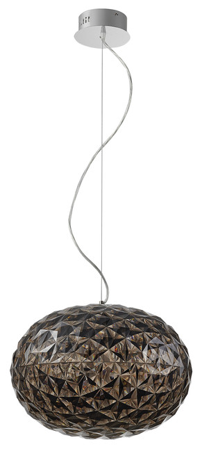 BETHEL INTERNATIONAL OC16P18S 1-Light Single Pendant Lighting, Smoke