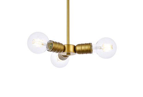 Living District LD2337BR Reyes 3 lights brass pendant