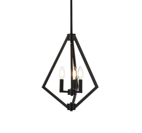 Living Disrict LD7061D14BK Irina 3 lights pendant in black