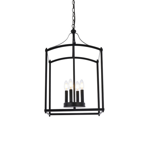 Living Disrict LD7070D15BK Janet 4 lights pendant in black