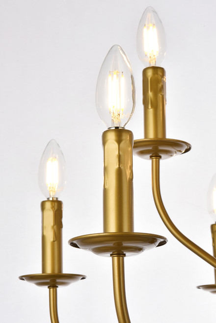 Living Disrict LD7047D28BR Westley 9 lights pendant in brass