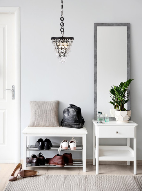 Elegant Lighting 1219D13BK/RC  Nordic 3 lights black pendant Elegant Lighting 1219D13BK/RC  Nordic 3 lights black pendant