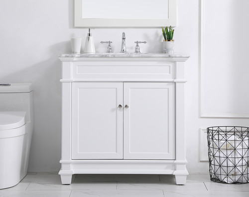 Elegant Decor VF50036WH 36 inch Single Bathroom Vanity set in White
