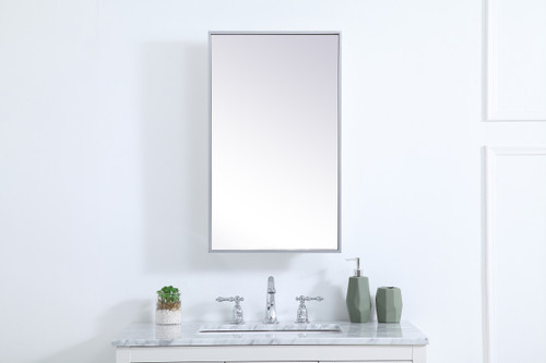 Elegant Decor MR571728S Metal mirror medicine cabinet 17 inch x 28 inch inSilver