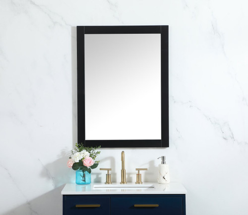 Elegant Decor VM22432BK Aqua vanity mirror 24x32 inch in black