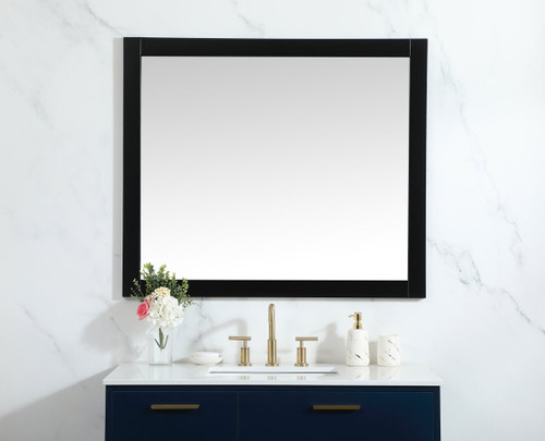 Elegant Decor VM24236BK Aqua vanity mirror 42x36 inch in black