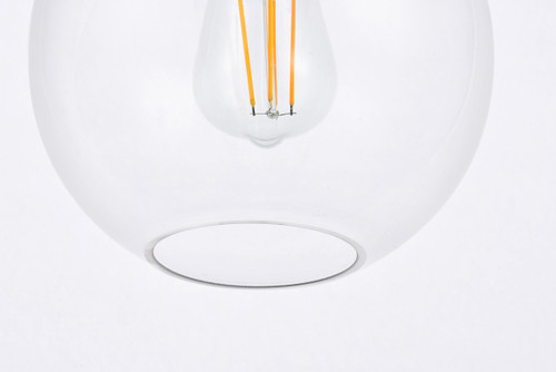 Living District LDPG6206BR Emett 1 light Brass and Clear glass plug in pendant