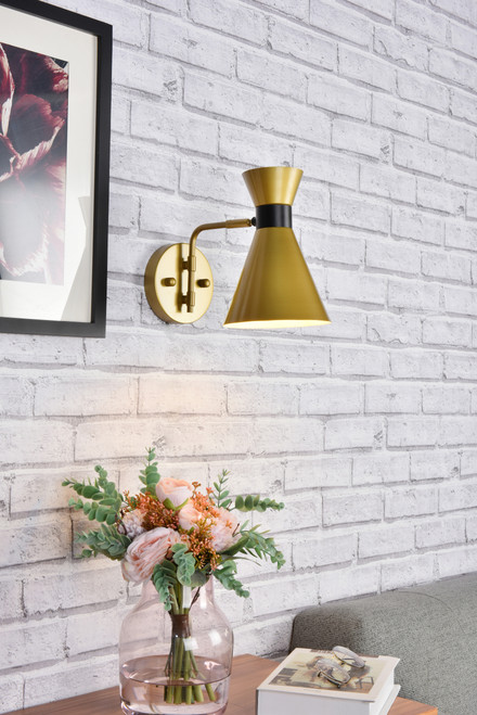 Living District LD2353BR Halycon 6 inch light brass wall sconce