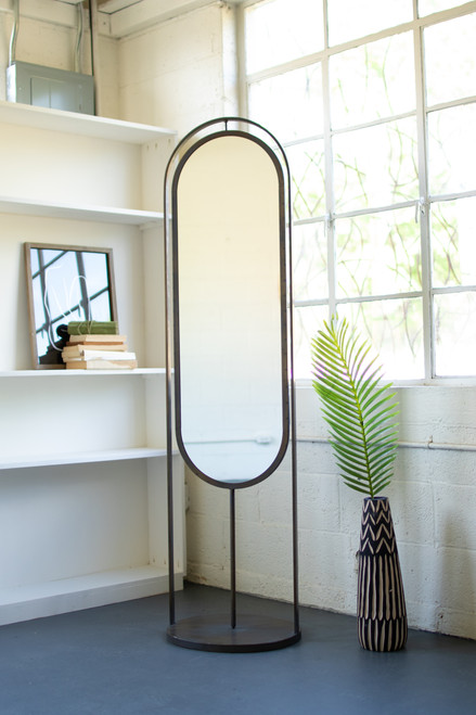 KALALOU CLA1282 TALL OVAL FLOOR MIRROR