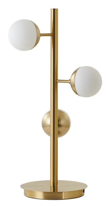 BETHEL INTERNATIONAL  AV72T13BR 3-Light Table Lamp Brass