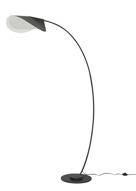 BETHEL INTERNATIONAL  AV77F63B 1-Light Floor Lamp Matte Black