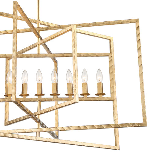 CRYSTORAMA 337-GA Capri 9 Light Antique Gold Chandelier