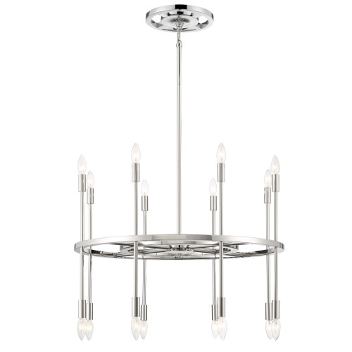 CRYSTORAMA ARS-B4016-PN Aries 16 Light Polished Nickel Chandelier