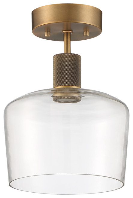 ACCESS LIGHTING 63147LEDD-ABB/CLR Chardonnay LED Semi-Flush Antique Brushed Brass