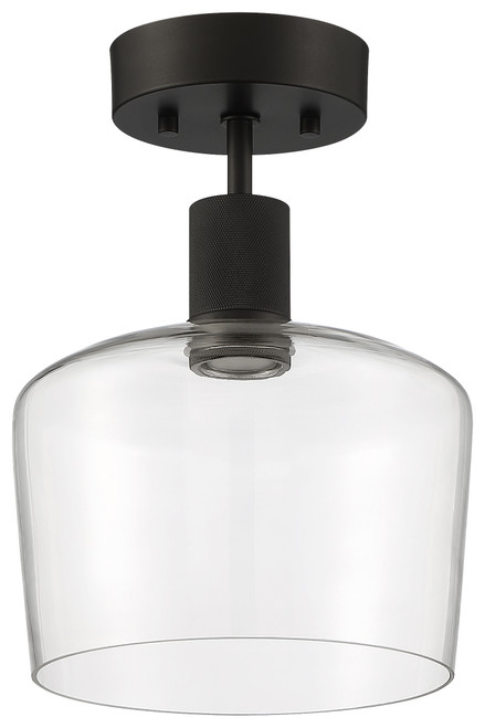 ACCESS LIGHTING 63147LEDD-MBL/CLR Chardonnay LED Semi-Flush Matte Black