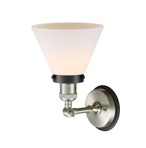 INNOVATIONS LIGHTING 203SN-BPBK-HRBK-G41 Large Cone 1 Light Mixed Metals Sconce