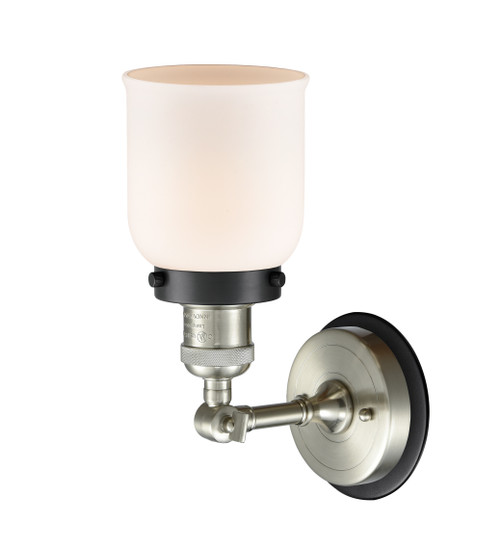 INNOVATIONS LIGHTING 203SN-BPBK-HRBK-G51 Small Bell 1 Light Mixed Metals Sconce