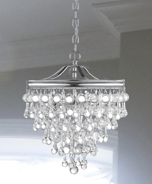 CRYSTORAMA 130-CH Calypso 3 Light Chrome Pendant