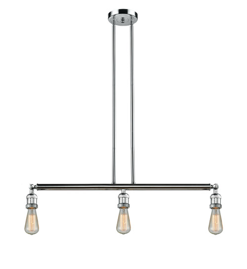 INNOVATIONS LIGHTING 213-PC-LED Bare Bulb 3 Light Island Light