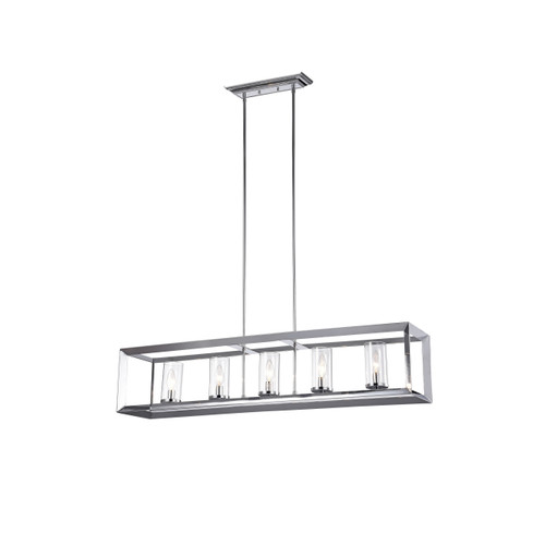 WAREHOUSE OF TIFFANY'S HM067CH/5 Ciel 8.5 in. 5-Light Indoor Chrome Finish Chandelier with Light Kit WAREHOUSE OF TIFFANY'S HM067CH/5 Ciel 8.5 in. 5-Light Indoor Chrome Finish Chandelier with Light Kit