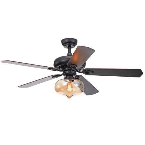 WAREHOUSE OF TIFFANY'S CFL-8343REMO Figuera 52 in. 1-Light Indoor Black Finish Remote Controlled Ceiling Fan with Light Kit WAREHOUSE OF TIFFANY'S CFL-8343REMO Figuera 52 in. 1-Light Indoor Black Finish Remote Controlled Ceiling Fan with Light Kit