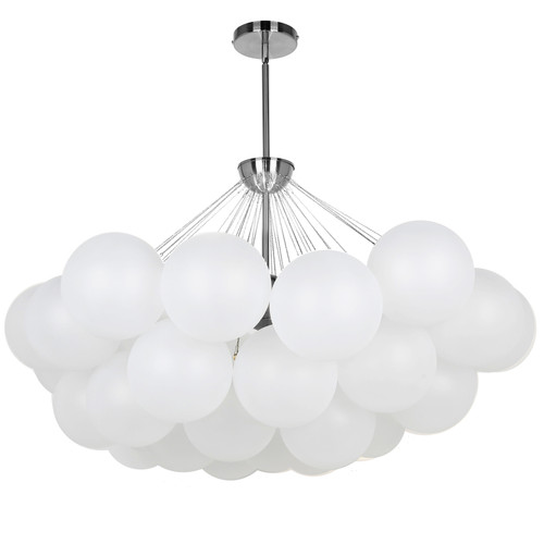 DAINOLITE MLS-358C-PC-FR 8 Light Polished Chrome Halogen Chandelier w/ Frosted Glass